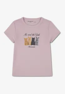 Футболка с принтом "я и девочки" Abercrombie & Fitch, Chalk Pink