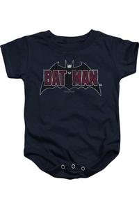 Gildan Детский комбинезон темно-синего цвета с винтажным логотипом Бэтмена и летучей мышью