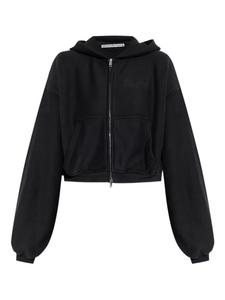 Толстовка с капюшоном на молнии Alexander Wang, черный