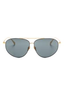 Linda Farrow солнцезащитные очки Gabriel, золотистый