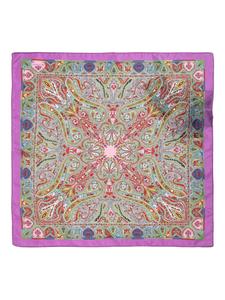 Шелковый шарф с узором пейсли ETRO, фиолетовый