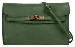 Сумка через плечо Samantha Look, натуральная кожа, производство Италия, зеленый