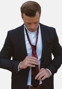 Запонки SET - Tie Massi Morino, цвет Paisley Weinrot