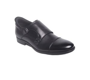 Мужские туфли-оксфорды Oliver Street Hands-Free Slip-On Double Monk Dress Oxfords Marc Joseph New York, Black napa leather