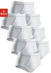 Трусы Clipper (8 шт.), простые базовые на каждый день, из тонкой рубчатой ​​ткани, белый