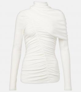 Драпированная хлопковая блузка Magda Butrym, кремовый