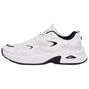 Warrior Противоскользящие Дышащие Низкие Массивные Кроссовки Мужские, Белый Черный