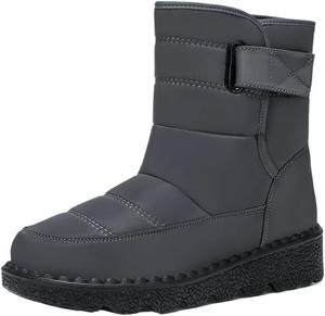 Женские водонепроницаемые ботинки Frosty Snow, женские повседневные высокие кроссовки, зимние мягкие теплые обувь с плюшевой подкладкой, кроссовки на толстой подошве на шнуровке Hhhchpm, Grey