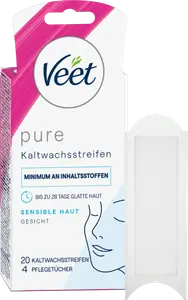 Полоски холодного воска для лица 20 шт. Veet