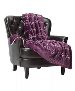 Подарочное одеяло премиум-класса «Я люблю тебя» — «Безусловная любовь вместе навсегда» Подарочное одеяло на годовщину — для женщин и мужчин Девушка-парень Муж Жена (50x65 дюймов) — Розовое Пылевое одеяло Chanasya, фиолетовый