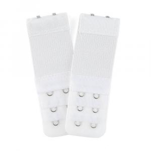 Удлинители бюстгальтера, 3 ряда, 2 крючка, эластичные удлинители крючков для бюстгальтера, 2 упаковки ALLEGRA K, белый