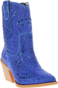 Женские ботинки Vaccari Sadie из премиальной искусственной замши с блестками, Blue