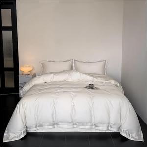 YUSIWOAL Комплект постельного белья из египетского хлопка с вышивкой 1200TC