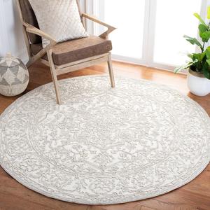 Ковер SAFAVIEH, 183 x 183 см, Trace Collection Ivory / Natural TRC302A ручной работы из премиальной шерсти