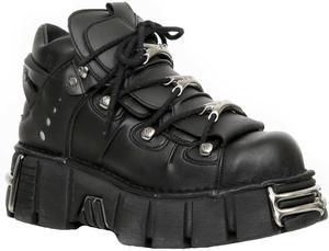 Ботинки на щиколотку New Rock Tower M-106-VS1 для мужчин, металлический черный веганская кожа, готический панк-рок