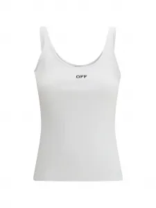 Топ с вышитым логотипом Off-White, белый