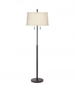 Современный напольный светильник Nayla высотой 62 1/5 см, бронзовый металлический корпус, ткань кремового цвета, конусообразный абажур, подходит для гостиной, спальни, офиса, дома Possini Euro Design