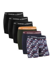 Трусы DANISH ENDURANCE Boxer shorts Classic Trunks, цвет marine blue/khaki/black