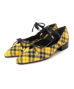 Туфли с острым носком и лентой Yosuke Usa, цвет Yellow/C