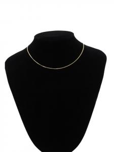 Adeliás Плоская цепочка из серебра 925 пробы, диаметр 1,4 мм, с золотым покрытием