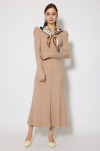 Вязаное платье «Русалка» с шарфом Rienda, цвет Beg