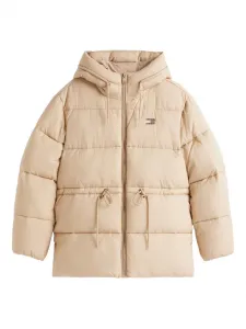 Куртка с капюшоном на шнурке Tommy Jeans, светло-коричневый