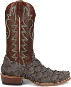 Мужские ботинки Dan Post Riggs Pirarucu с вышивкой, квадратный носок, на выворотной подошве, средняя голень - черные, коричневые