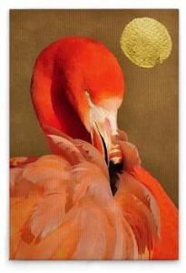 Картина на холсте A.S. Création FLa mingo in Sun цвет rotgoldbraun