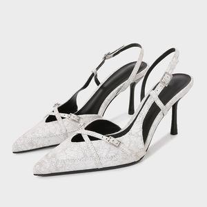 CAOT Стройные каблуки на шпильке женские коробка экрю 8 см, цвет Ecru 8cm