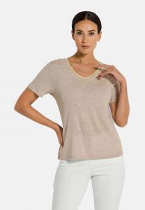 Блуза Print T-shirt MADELEINE, бежевый