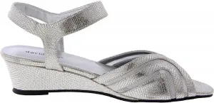 Женские сандалии на танкетке David Tate Women's Admire, серебряный
