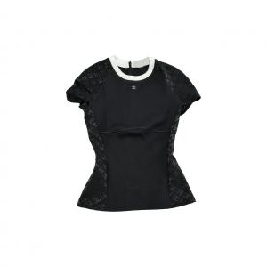 Футболка с рукавом реглан женская CHANEL, черный