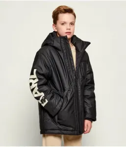 Парка regular fit Karl Lagerfeld Kids, черный