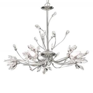 Потолочный светильник searchlight Hibiscus, хрустальное стекло / сталь - 5 ламп