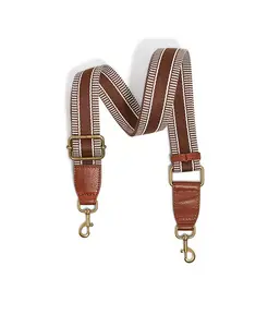 Полосатый ремешок Web Strap American Leather Co., коричневый