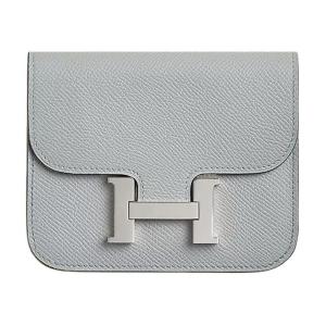 HERMES Кошелёк Constance Slim Epsom Calfskin женский 8U Bleu Glacier Blue
