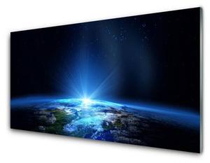 Стеклянная картина Tulup Abstrakt Weltall, 100x50x1 см, синий