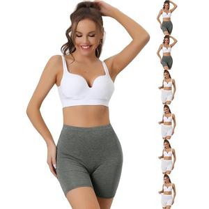 7 пар женских трусов-шорт mid-thigh boxer с полным покрытием Inspire Chic, White Dark Gray
