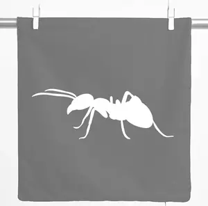 Декоративная наволочка Huuraa с силуэтом муравья, подарочная, 40x40 см, серо-стальной хлопок, украшение в виде муравья Hellweg Druckerei