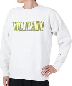 Мужская толстовка Champion REVERSWEAVE(R) C3-Y014, с длинным рукавом, круглым вырезом, 11,5 унций хлопка, графический принт США, толстовка с круглым вырезом Reverse Weave (R), овсяный