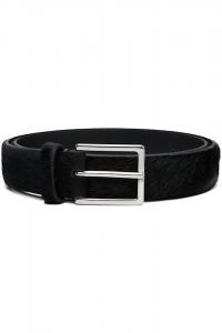 Узкий кожаный ремень с пряжкой Pony Anderson'S, черный