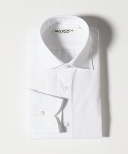 Рубашка с широким воротником из ткани ALUMO Broadcloth ручной работы SOVEREIGN United Arrows, цвет White