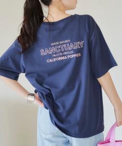 Футболка из хлопка с вышивкой, произведенная в США Coen, цвет Navy