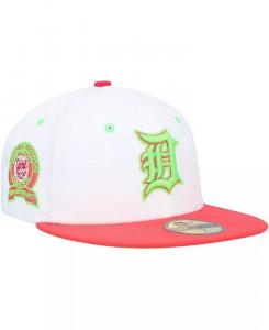 Мужская белая, коралловая облегающая шляпа Detroit Tigers 1968 World Series Strawberry Lolli 59FIFTY New Era, белый