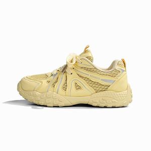 Дышащие, легкие, нескользящие низкие походные кроссовки для женщин, желтые RENBEN, Yellow