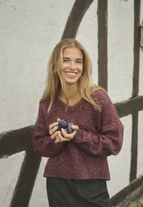 Джемпер Kaffe TRINA LS, Windsor Wine Melange/Mottled Red