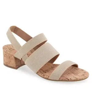 Женские босоножки Chara на каблуке с ремешком на пятке Aerosoles, цвет gold metallic cork