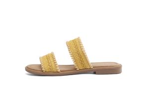 HLA Женские антибактериальные шлепанцы-слипоны желтые, цвет Yellow