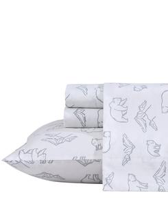 Комплект постельного белья из 100% хлопкового перкаля с принтом, 4 предмета, размер полуторный Eddie Bauer, Smokey Bear Camp