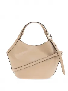 Сумка-тоут из кожи с ремнем Kate Spade, бежевый